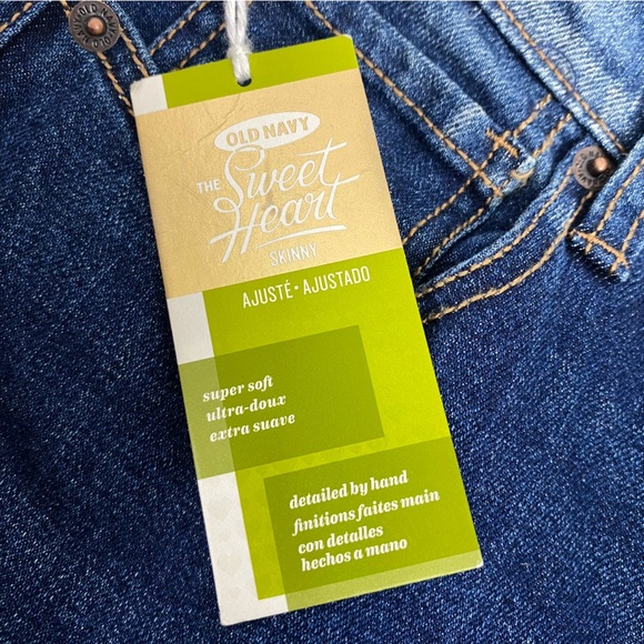 Old Navy Sweetheart Womens Jeans Size 14 Blue Skinny Medium Wash Stretch Denim - Picture 11 of 16